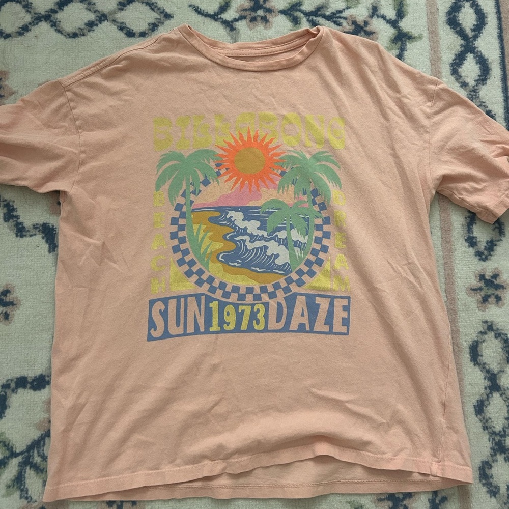 Billabong Peach Crew Neck Tee